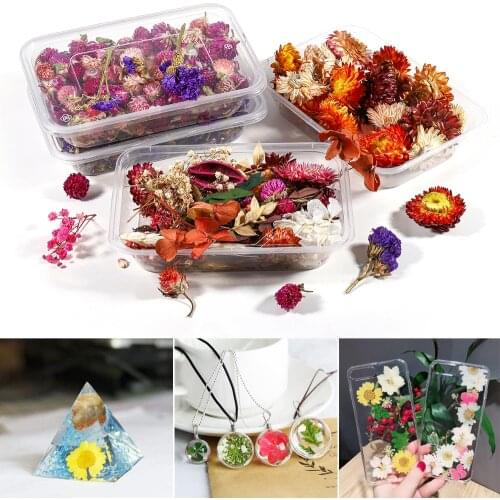 1 Box Real Dried Flower Dry Plants Aromatherapy Candle Epoxy Resin For DIY Pendant Necklace Jewelry Making Craft Accessories
