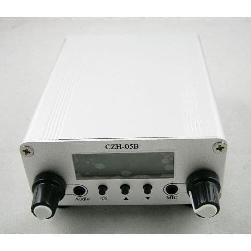 10pcs 0.5W CZH-05B pll 87-108mhz fm transmitter broadcast stereo mic + GP100 1/4 wave antenna + power supply KIT