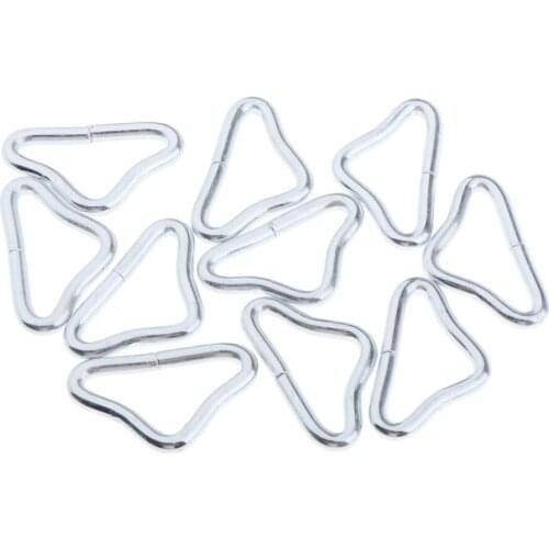10x Triangle Rings Buckle Loop V-Rings for Straps Trampoline Mat Net Cloth Mattress Accessories