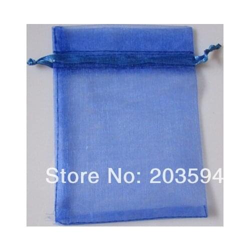 500pcs/lots Dark Blue Organza Bags Wedding Gift Bags & Pouches 7x9cm
