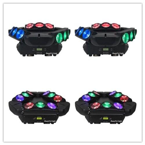 6PCS/Lot High Bright 9x10w Led Spider Moving Head/RGBW DMX512 Stage Effect Dj Lighting
