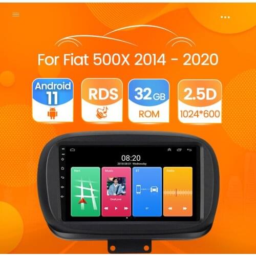 2+32G Android 11 RDS Car Radio Multimedia GPS Player for Fiat 500X 2014-2020 Stereo Navigation Unit WIFI USB support SWC FM/AM