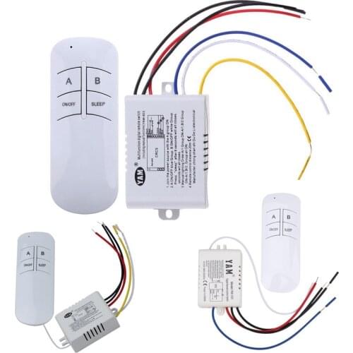 Wireless ON/OFF 1/2/3 Ways 220V Lamp Remote Control Switch Receiver Transmitter Controller Indoor Lamp Home Replacements Parts