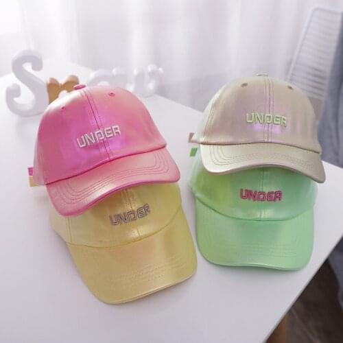 Doitbest 2021 Children Baseball Cap spring Hip Hop Embroidered solid Leather autumn kids Hats Boy Girls hat Caps snapback gorras