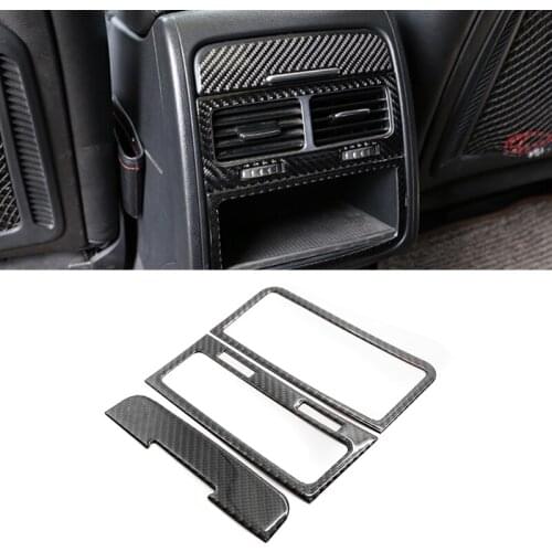 For VW Touareg 2011 2012 2013 2014 2015 2016 2017 2018 Carbon Fiber Interior Rear Air Conditioning Air Outlet Vent Cover Trim