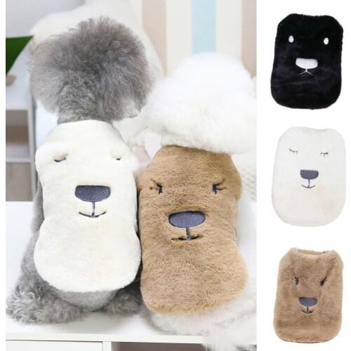 Long-lasting Pet Dog Sleeveless Coat Clothes Skin-friendly Pet Sweatshirt Cute Expression Print for Casual