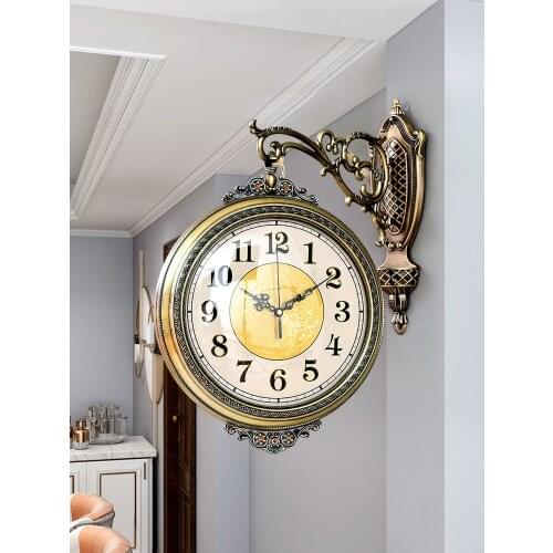 Double-sided Wall Clock, Luxury Clock, Living Room, Stylish and Creative, Double-sided Clock Wall Watch