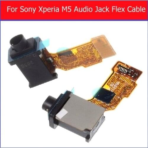 Audio Jack Flex Cable For Sony xperia M5 Daul E5603 E5606 E5653 Earphone Jack & Headphone port Flex Cable with waterproof glue
