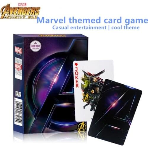 Disney Marvel Frozen Avengers Paper Playing Cards Casual Desktop Card Games Team Experience Interactive Toys For Children Adult