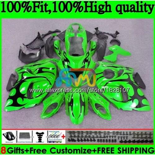 Injection For SUZUKI Hayabusa GSXR1300 08 09 10 11 12 56BS.42 GSX-R1300 GSXR 1300 2008 2009 Black flames 2010 2011 2012 Fairing