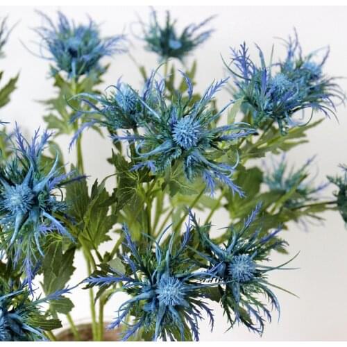 New Simulation Eryngium Plant Plastic Artificial Flower Creative Art Flower Arrangement Material