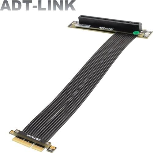 ADT PCI-E 4.0 x16 To x4 PC Graphics Card Extension Cable Gen4 PCI Express 4x To 16x Riser Vertical GPU 5-100CM Full Speed Stable