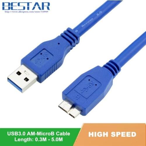 USB 3.0 A Male AM to Micro B USB 3.0 Micro B Male USB3.0 Cable 0.3m 0.6m 1m 1.5m 1.8m 3m 5m 1ft 2ft 3ft 5ft 6ft 10ft 1 3 5 Meter