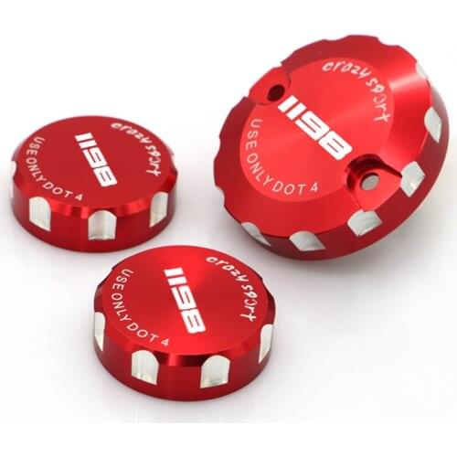 For DUCATI 1198/R/S 1198R 1198S 2009-2011 10 Front Brake Reservoir Cover Motorcycle Master Cylinder Oil Fluid Cap With Logo Red