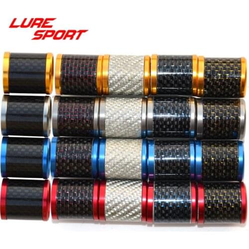 LureSport 4pcs Front Aluminum Cap Dripshape Reel Seat part Double Colors Fishing Rod Building Component Repair rod DIY Accessory