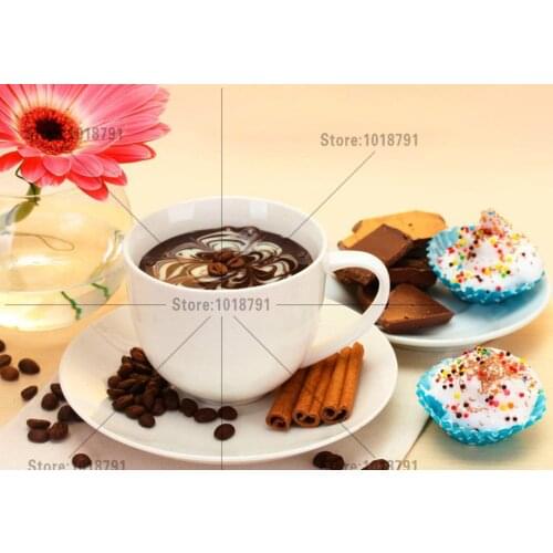 Newl Arrived Needlework DIY Diamond Painting Cross Stitch Diamond Embroidery Romantic Coffee Cup diamond mosaic