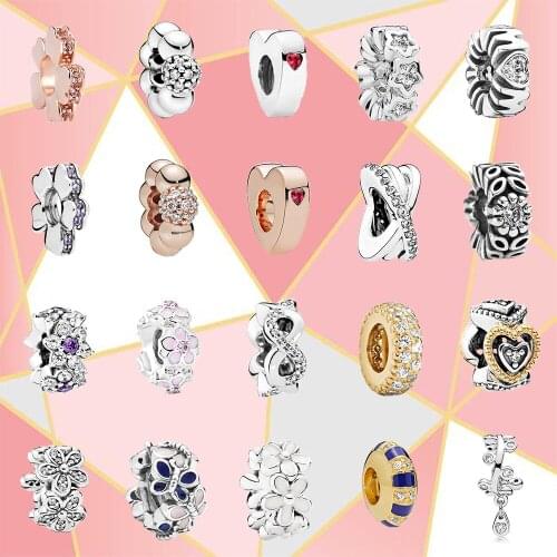 2021 New Fashion S925 High Quality Two Hearts, Forget-me-not, Water Drop Charm Collection, Exquisite Diy Jewelry For Women