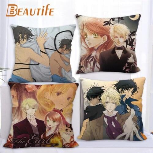 New Hakushaku to Yousei Pillowcase Bedroom Home Decorative Cover 45x45cm Square Zipper Pillow Cases Cotton Linen Fabric No Fade