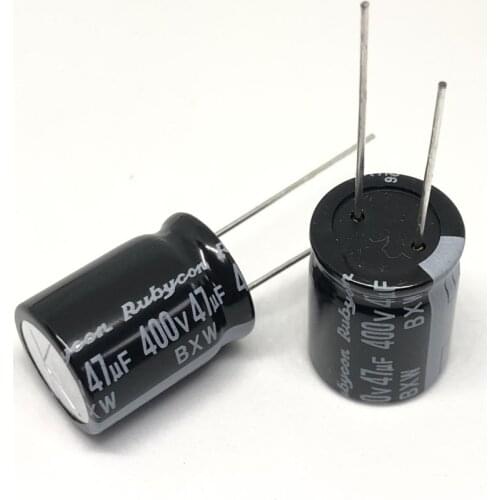 2PCS New and Original Rubycon 400V47UF 16X20MM 47UF 400V BXWSeries Long life low Impedance made in JAPAN