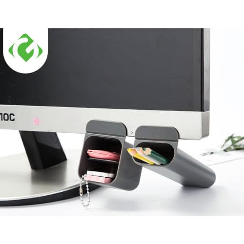 Creative Pasteable Pen Holder Desktop Storage Boxes Desk Pen Pencil Organizer Office Sundries Storage School Stationery Holders