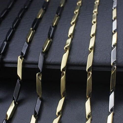 Necklace mens stainless steel fashion hip hop rock gold chain necklace fashion jewelry for neck long necklace Steel wholesale