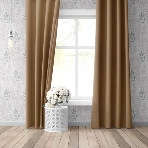 Paria Cinnamon Coffee Light Proof Blackout Blackout Backdrop Curtain Single Wing 140x255 cm