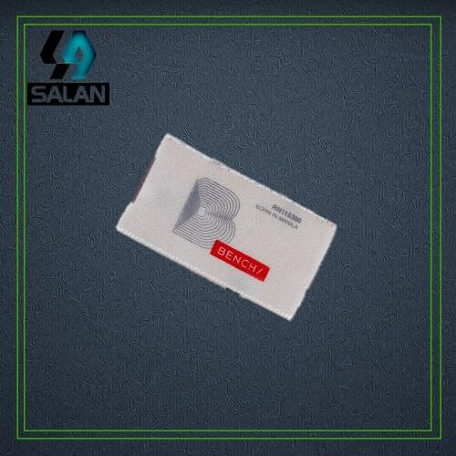 Customized two colors logo satin washing labels for garment custom clothing printed silk material care label fabric sewing tags