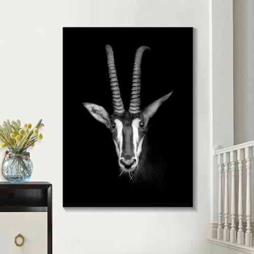 Prints Wall Art Poster Canvas Painting Black And White Sheep Poster and Print Nordic Style For Home Living Room Decor Unframed