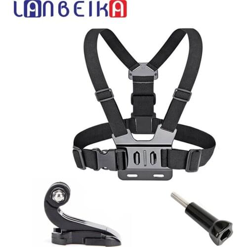 LANBEIKA For Gopro Accessories Adjustable Elastic Chest Belt J-Hook Buckle Screw for Gopro Accessories 9 8 7 6 SJCAM SJ5000 SJ6
