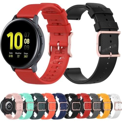 20 22mm Watch Band for Samsung Galaxy Watch 42mm 46mm Gear S2 S3 Classic Silicone strap for Galaxy watch 3 41mm 45mm Active 2 3