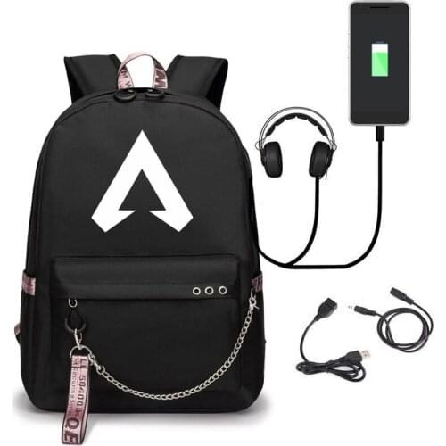 APEX Legends School Bag For Teenagers USB Charger Backpack Games large Travel Casual Laptop Mochila