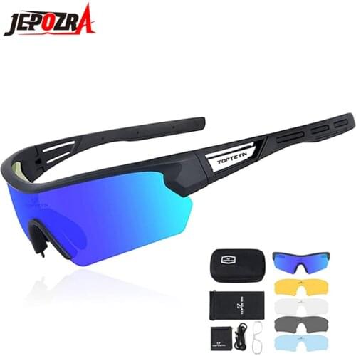 New Design Polarized Cycling Glasses For Man Women Bike Eyewear Cycling Sunglasses 5 Lens Mirrored UV400 Goggles