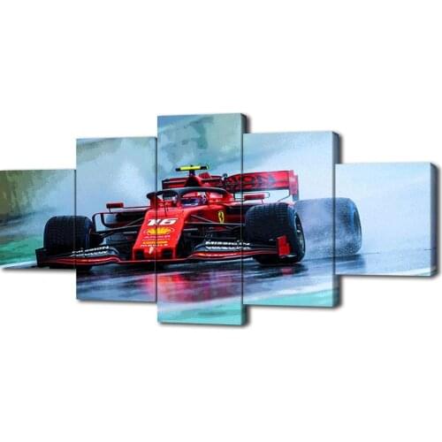 Modern Canvas Painting Charles-Leclerc Racing Posters and Prints Wall Art Picture for Living Room Home Decor with Frame