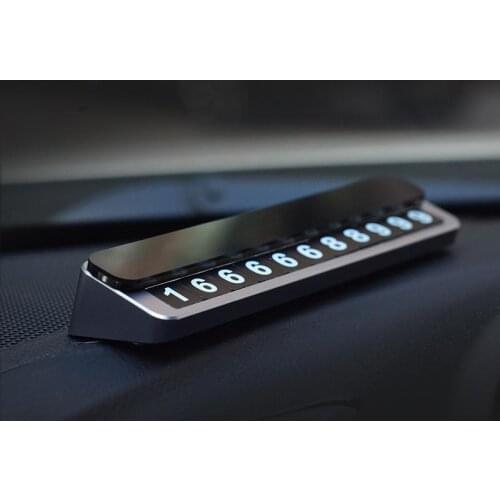 Luminous Temporary Stop Sign Car Parking Card Car Can Hide The Number of The Car License Plate 3D Three-dimensional Metal Sign