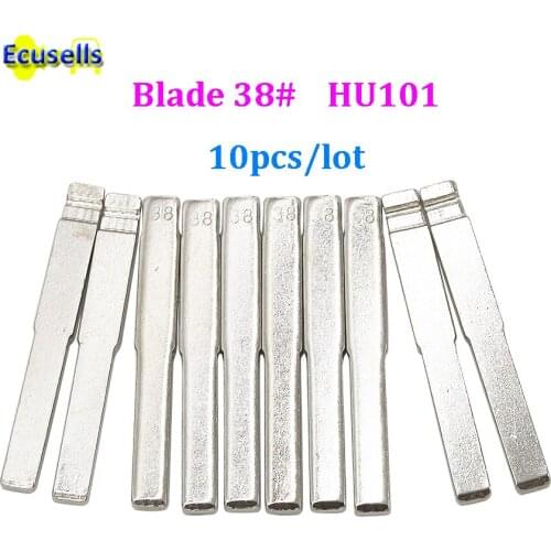 10pcs/lot universal remotes blank key NO.38 uncut Key Blade 38# HU101 fly key blade for Ford Focus Mondeo CMAX FIESTA GALAXY