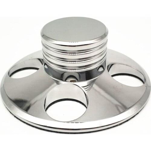 LP Vinyl Record Player Weight Clamp, Zinc/Brass Stabilizer For Record Player Turntables, Anti-slip Leather Pad Disc Stabilizer