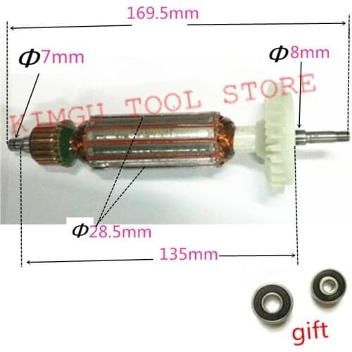 220-240V Rotor Motor Armature for Bosch GWS7-100 GWS7-125 GWS720 GWS7-115 GWS7-115E GWS7-115ET GWS7-100ET GWS720ET GWS7-100T