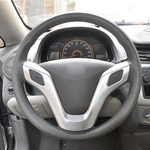 1pc abs for Chevrolet New sail 2010-2014 steering wheel sequins Patch ABS Matt Silver