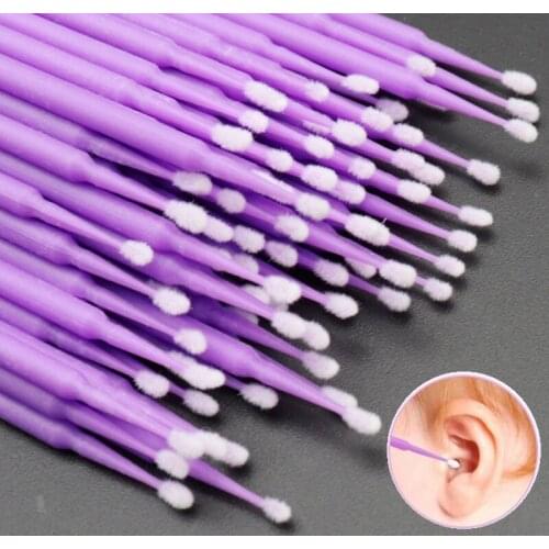 100pcs Disposable Micro Applicator Eyelash Removing Sticks Lash Glue Cleaning Swab Micro Brushes for Eyelash Extension