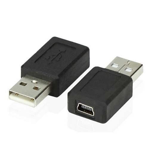 2pcs Mini Usb B 5 Pins Female Jack To Usb A 2.0 Male Connector Adapter M/F New