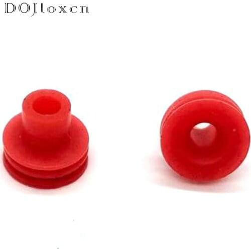 50/100/200/500 Pcs 9.5mm Waterproof Automotive Cable Connector Rubber Seal Red Super Sealed Wire Seals