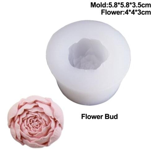 3D Flower Jelly Candy Chocolate Decoration Baking Tool Candle Sugar Buttons Silicone Mold Fondant Mold Cake Decorating Tools