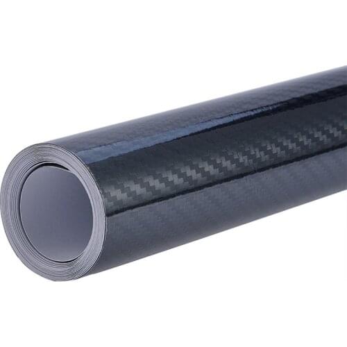 3mX1.52m Glossy Black 5D Carbon Fiber PVC Decals Stickers Vinyl Wrap Sheet Roll Film Car Stickers PVC