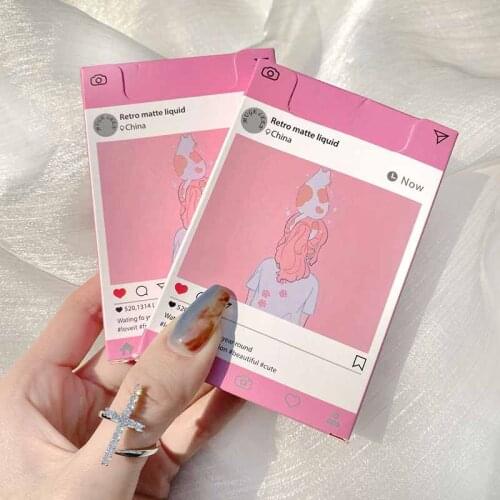 Lip Gloss 5 Sticks Of Cat Girl Cigarette Tube Lip Glaze Set Matte Velvet Lipstick Long Lasting Lip Tint Korean Cosmetics TSLM1