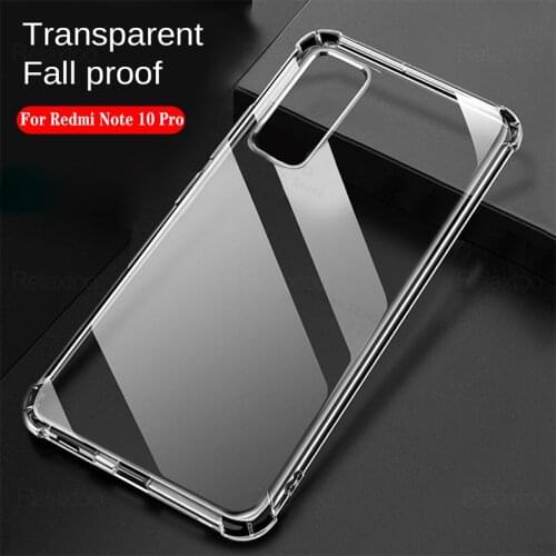 Redmy note 10 pro Cover Redmi Note10 Pro Case Silicon Transparent Shockproof Phone Case For Xiaomi Redmi Note 10 s 10Pro 4g Case