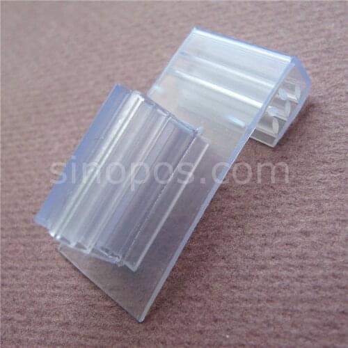 Channel Strip Sign Holder With Soft Grip, clear PVC advertising wire shelf talker flush mount price tag card label flag gripper