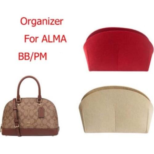 For Alma BB bag Insert Organizer Makeup Small Handbag Organize Inner Purse Portable Cosmetic bing Shell bag organizer Christmas