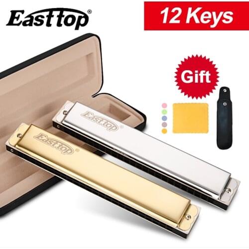 Easttop 24 Hole Professional Tremolo Harmonica A A# B C C# D D# E F F# G G# Mouth Organ Musical Instrument