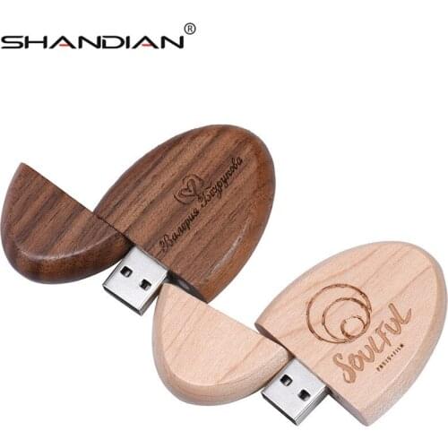 SHANDIAN photograpgy wedding gift brand new wooden case USB flash drive pendrive 4gb16gb 32gb 64GB memory stick free custom logo