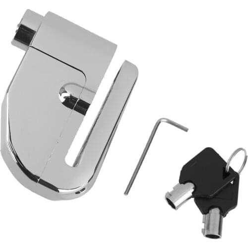 Chrome Disc Lock Secrity Anti-theft Alarm for Motorbike Scooter Universal